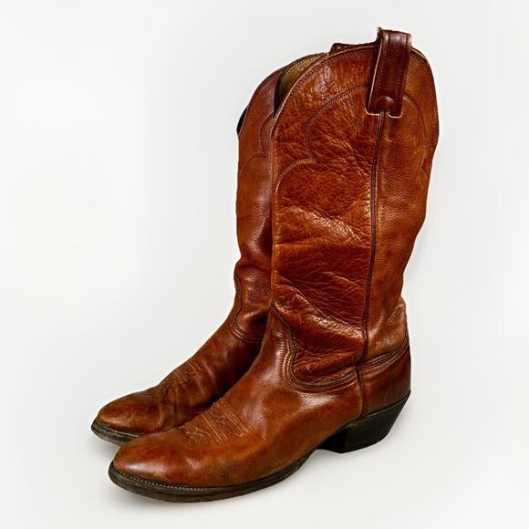 Nocona Boots Other - NOCONA Mens Size 9 D Brown Leather Cowboy Western Boots- Vintage Style #5520C